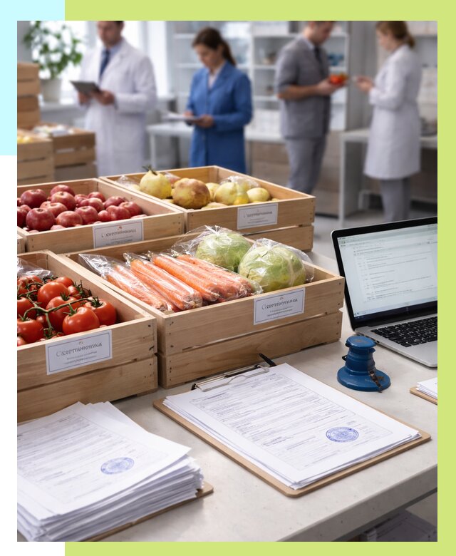 Сертификация овощей и фруктов в Аксае от 8633 р. | Алешин-Акс