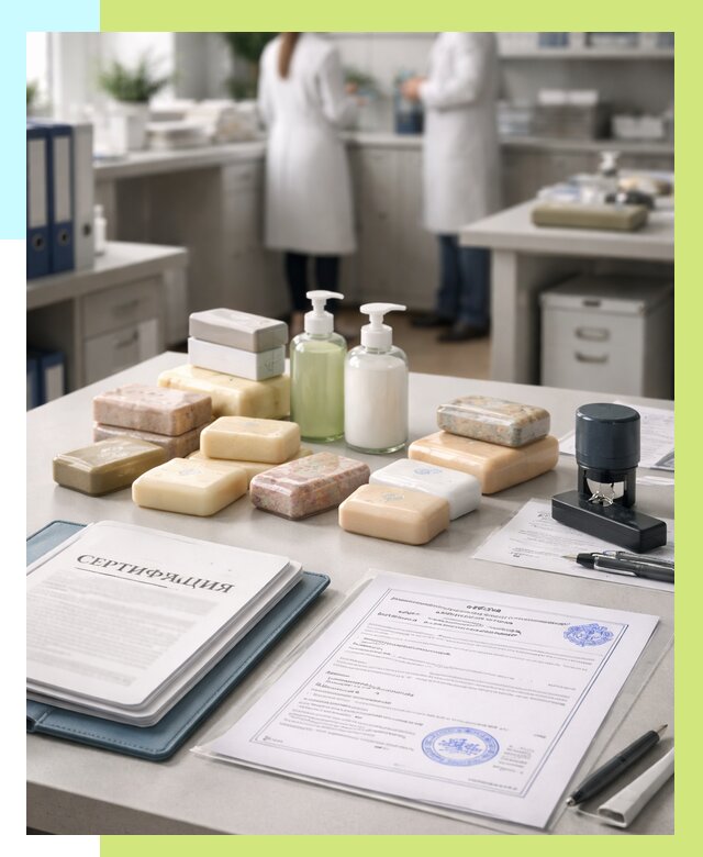 Сертификация мыла и сертификат на мыло в Аксае от 12188 | Алешин-Акс