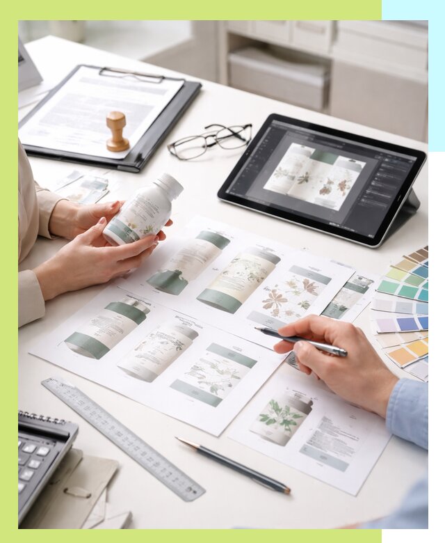 Профессиональная разработка дизайна и текста этикетки продукции в Аксае